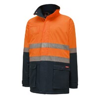 Hard Yakka Hi-Visibility 2Tone Quilted Jacket With Tape Colour Orange/Navy Size S