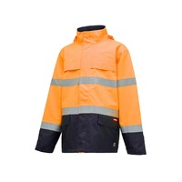 Hard Yakka Arc Rated Atpv 34 Ppe 3 Antistatic Water Resistant Jacket Colour Orange/Navy Size XS