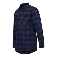 Hard Yakka Foundations Check Flannel Long Sleeve Shirt Colour Check/Blue Size S