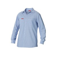 Hard Yakka Foundations Chambray Long Sleeve Shirt Colour Blue Size S