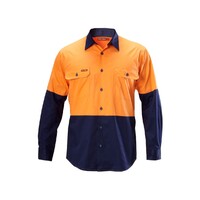 Hard Yakka Koolgear Hi-Visibility Two Tone Cotton Twill Long Sleeve Shirt