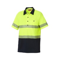 Hard Yakka Koolgear Hi-Visibility Two Tone Short Sleeve Ventilated Polo With Segmented Tape