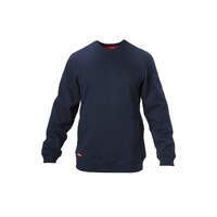 Hard Yakka Foundations Brushed Fleece Crew Neck Jumper Colour Grey Marl Size XS
