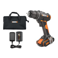 WORX 20V Cordless 10mm Drill Driver Skin w/ POWERSHARE Battery & Charger - WX100