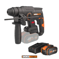 WORX NITRO 20V Cordless Brushless 2J SDS Rotary Hammer Drill with 4Ah POWERSHARE Battery & Charger - WX381.B