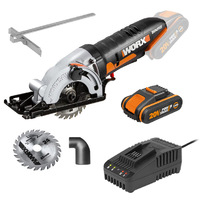 WORX 20V Cordless WORXSAW 85mm Compact Circular Saw w/ POWERSHARE 2Ah Battery & Charger - WX527.B