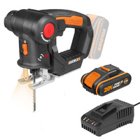 WORX 20V AXIS Cordless Multi-Purpose Reciprocating Jigsaw w/POWERSHARE Battery & Charger - WX550