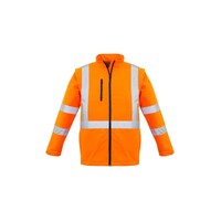 Syzmik Unisex Hi Vis 2 in 1 X Back Soft Shell Jacket Orange XXS