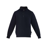 Syzmik Mens 1/4 Zip Brushed Fleece Navy/Charcoal XXS