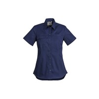 Syzmik Womens Lightweight Tradie S/S Shirt Blue 8