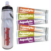 Aqualyte Aqua-Pack 25g Sachets & 750ml Camelbak Drink Bottle Flavour Orange Citrus