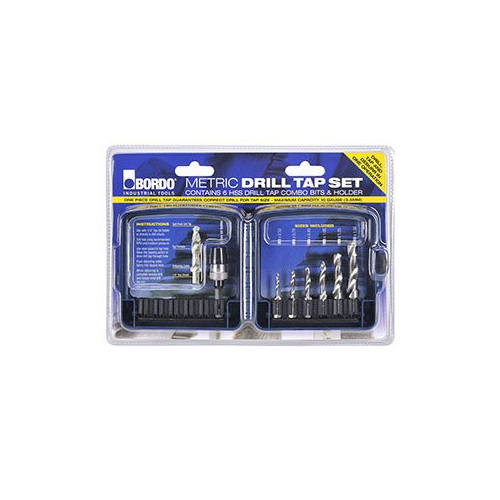 Bordo 3, 4, 5, 6, 8 & 10mm Drill & Tap Combo Set 3010-S1