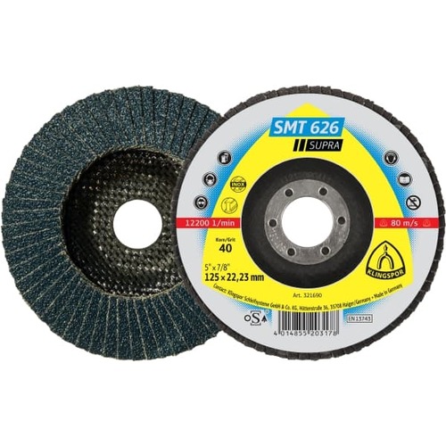 Klingspor Smt626 100x16mm 80g Flap Disc Supra/Zirconia/6 321682