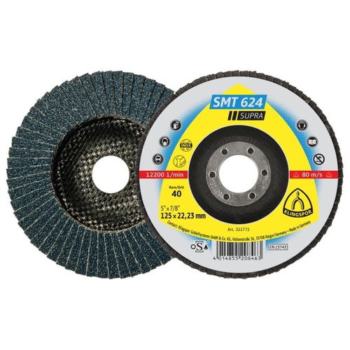 Klingspor Flap Disc - (SMT624) 60grit 125mm 322774