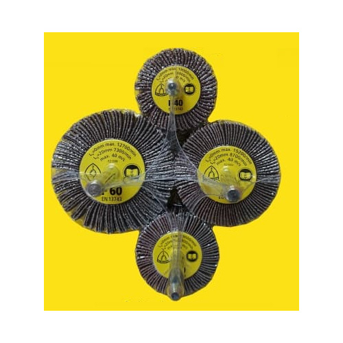 Klingspor 4 Pack 80G KM 613 Mounted Flap Wheel Set 351328
