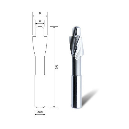 Bordo 6.5 x 3.7mm 180 Degree Counterbore for M3.5 Screws 3870-3.5