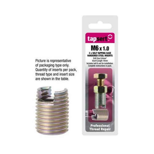 Tapsert 1/4 x 28 Case Hardened Tapsert Kit 3934-1/4X14P