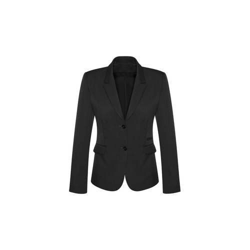 Biz Corporates Cool Stretch Womens Two Button Mid Length Jacket Black Size 4