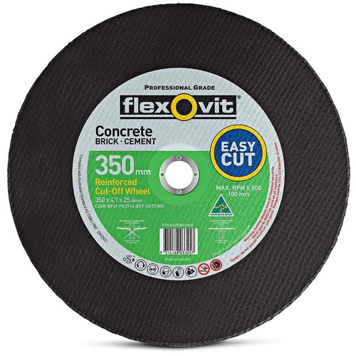 Flexovit 350 x 4.1 x 25.4mm MASONRY Cut Off Disc - High Speed 66252841665