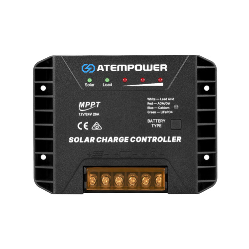 Atem Power 20A MPPT Solar Charge Controller Regulator Lithium Compatible 12V/24V