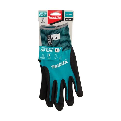 Makita Abrasion Resist General Purpose Knit Glove (Large) B-90386
