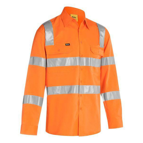 Taped Biomotion Cool Lightweight Hi Vis Shirt Rail Orange Size 2XS