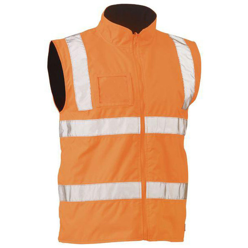 Taped Hi Vis Rail Wet Weather Vest Rail Orange Size XS
