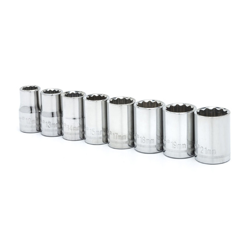 Crescent 8 Piece 12 Point 1/2" Drive Metric Standard Socket Set CSAS1N