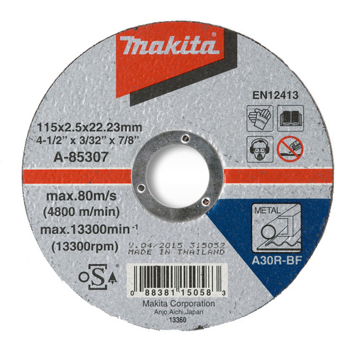 Makita 100 x 2.5 x 16 - Metal Cutting Disc A30S (10pk) D-20410-10