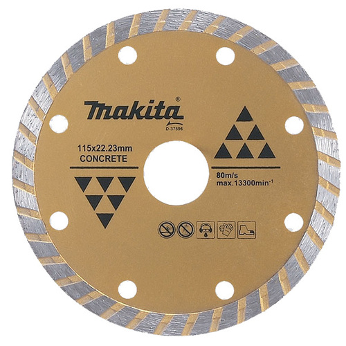 Makita 115mm x 22.23 Diamond Blade Turbo Rim - Economy D-37596