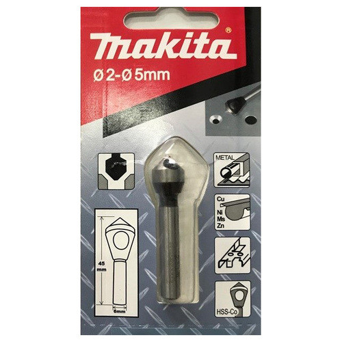 Makita 90° 1 Hole 2-5mm x 45mm Countersink Bit D-39160
