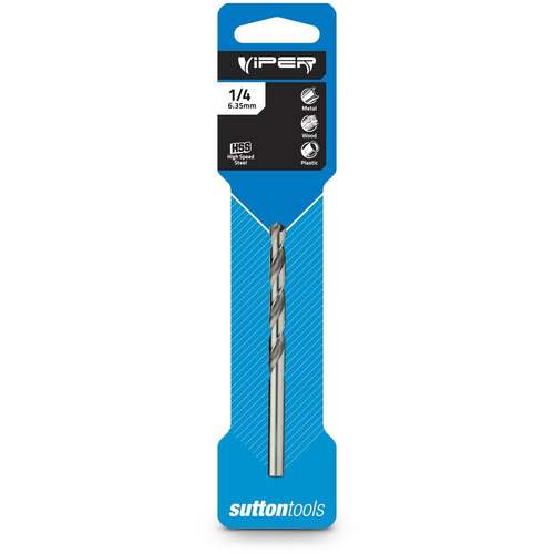 Sutton 1/4" x 101mm HSS-Bright Jobber Drill Bit - VIPER D1050635