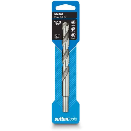 Sutton 12.0 x 151mm HSS-Bright Jobber Drill Bit - VIPER D1051200