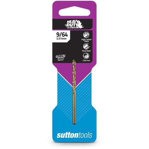 Sutton 9/64" x 2.7/8" Metal Jobber Drill Bit HSS-Cobalt D1080357