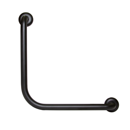 Dolphy wall mount stainless steel safety grab rail 450 x 450 mm - black