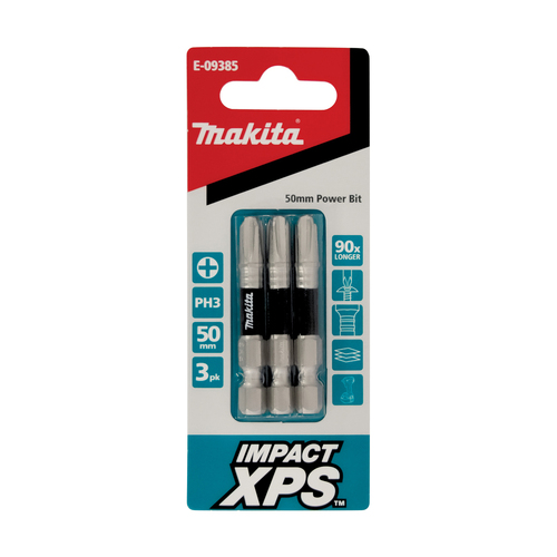 Makita PH3 x 50mm Impact XPS Power Bit (3pk) E-09385