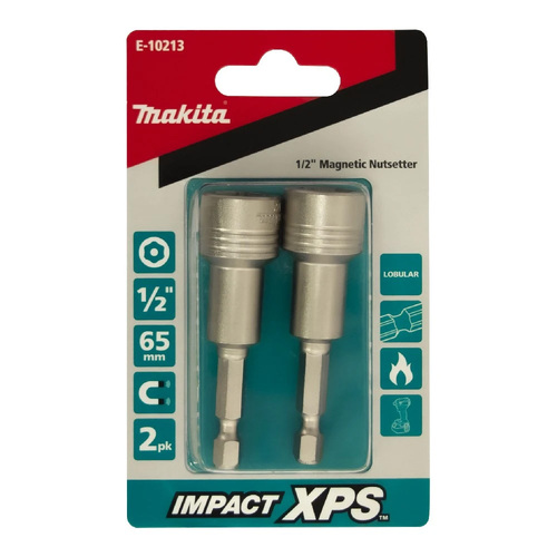 Makita 1/2" x 65mm Impact XPS Mag Nutsetter (2pk) E-10213