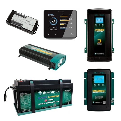 Enerdrive 300Ah B-TEC Bundle inc AC60 ,DC40, 2600X & Simarine