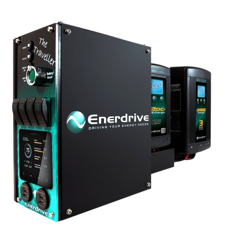 Enerdrive Traveller System LEFT 40AC 40DC inc SIMARINE SCQ50