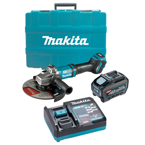 Makita 40V Max 230mm (9") Brushless Angle Grinder 5.0ah Set GA038GT101