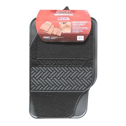 Carfit Luxus 4 Piece Floor Mat Set Front 68cm x 45cm Rear 41cm x 44cm