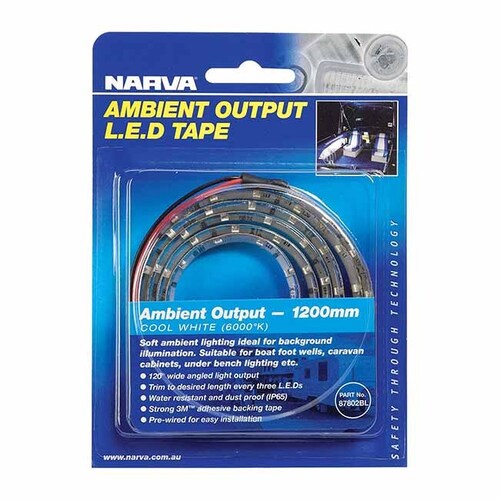 Narva 600Mm Led Strip Light Tape White Lamp 12V Volt New L.E.D. Caravan 87801Bl