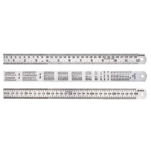 Groz SR/24 Steel Rule Imperial & Metric 600mm / 24" GZ-01333