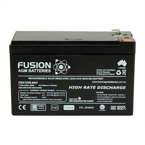 Fusion 12V 8.6Ah CBX12V8.6AH AGM Cyclic VRLA Battery