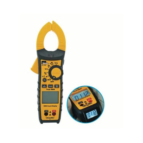 400A AC/DC TRMS Clamp Meter, TightSight, w/Flashlight, NCVT & Temp