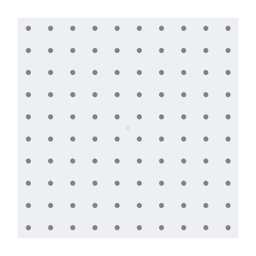 Pegboard Panel 252x252mm - WHITE - Pack of 2 Panels
