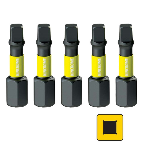Kincrome Impact Bit Sq#1 25mm 5 Pack K21262