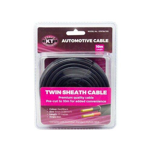 Twin Sheath Cable Pack 6mm 10m Length