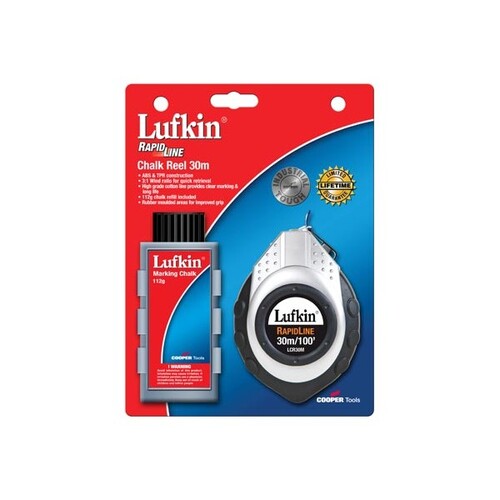 Lufkin Chalk Reel And Chalk Aluminium 30M LCR30M