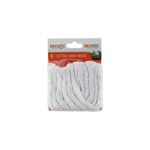 WaxWorks Cotton Wick 25cm, 6pack
